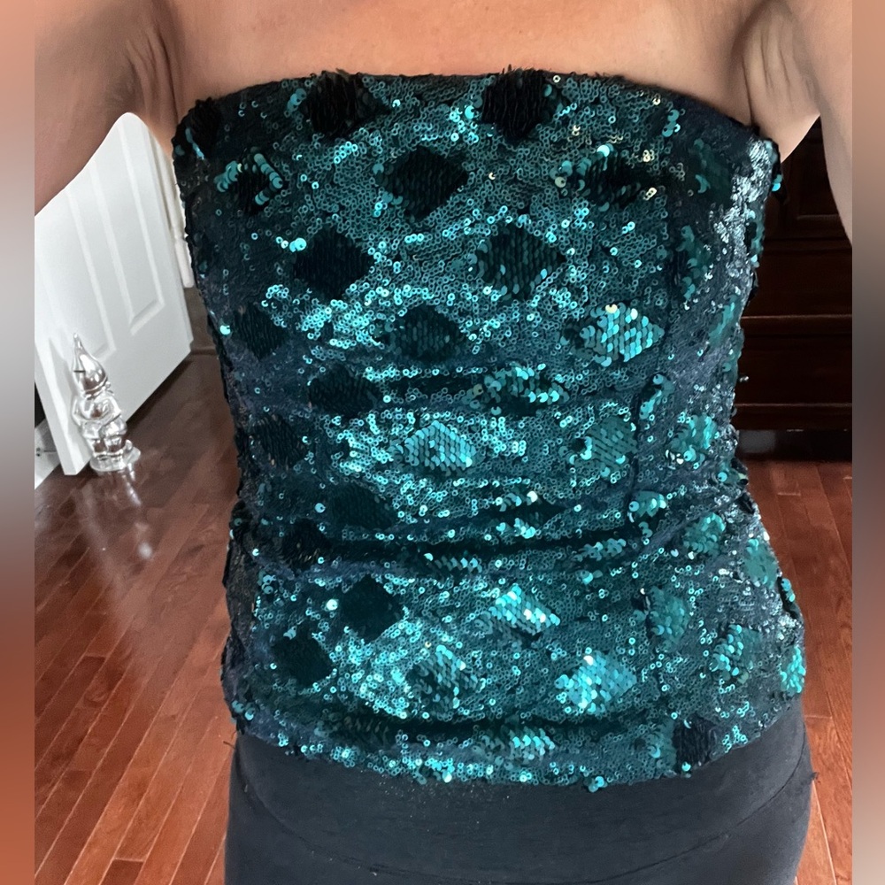 Zara Mermaid Sequin corset XS